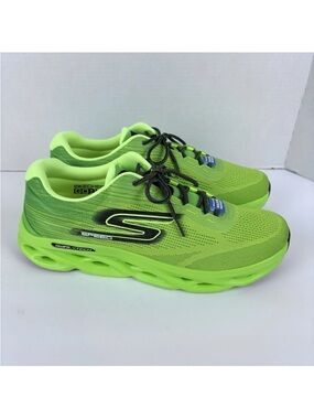 Sketchers Go Run Swirl Tech Speed ​​Running Shoes Mens Size 12 Lime Green- NWOB